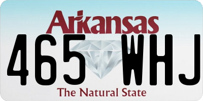 AR license plate 465WHJ