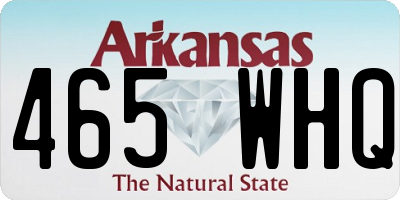 AR license plate 465WHQ