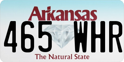 AR license plate 465WHR