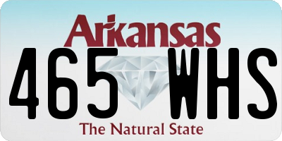 AR license plate 465WHS