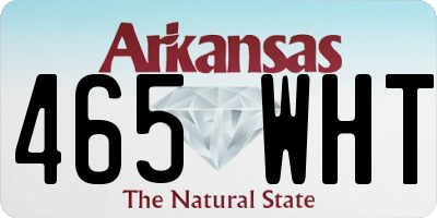 AR license plate 465WHT