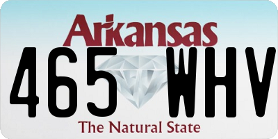 AR license plate 465WHV