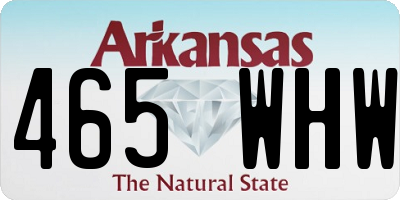 AR license plate 465WHW