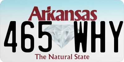 AR license plate 465WHY