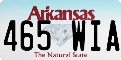 AR license plate 465WIA