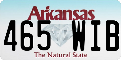 AR license plate 465WIB