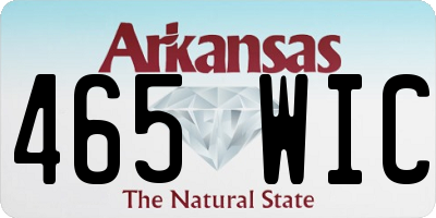 AR license plate 465WIC