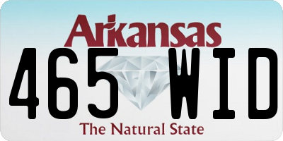 AR license plate 465WID