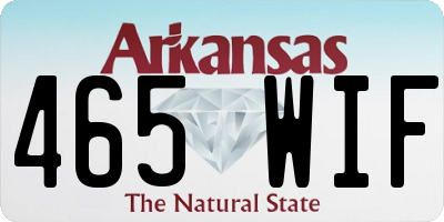 AR license plate 465WIF