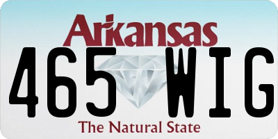AR license plate 465WIG