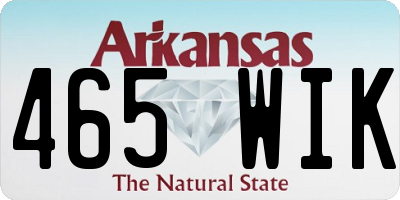 AR license plate 465WIK