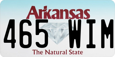 AR license plate 465WIM