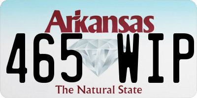 AR license plate 465WIP