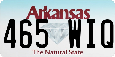 AR license plate 465WIQ