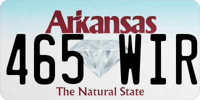AR license plate 465WIR