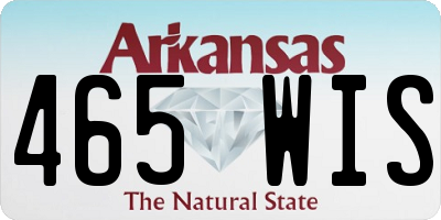 AR license plate 465WIS