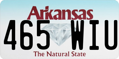 AR license plate 465WIU