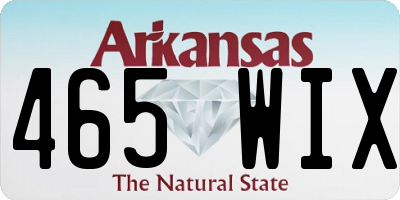AR license plate 465WIX