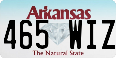 AR license plate 465WIZ