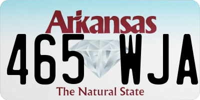AR license plate 465WJA