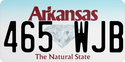 AR license plate 465WJB