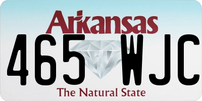 AR license plate 465WJC