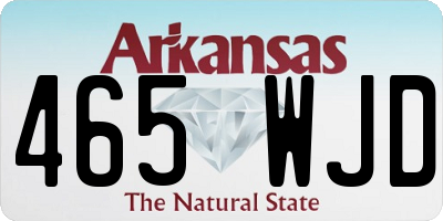 AR license plate 465WJD