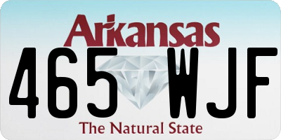 AR license plate 465WJF