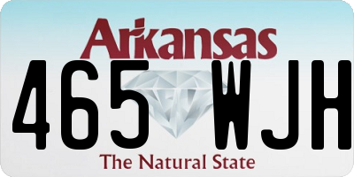 AR license plate 465WJH