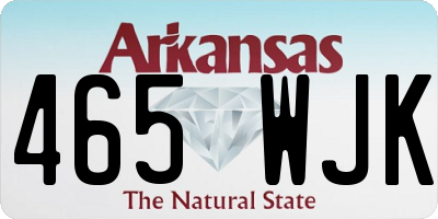 AR license plate 465WJK