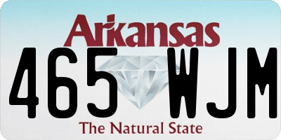 AR license plate 465WJM