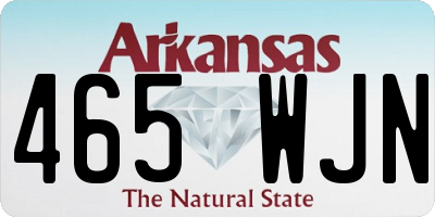 AR license plate 465WJN