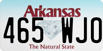 AR license plate 465WJO