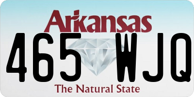 AR license plate 465WJQ