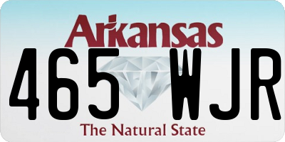 AR license plate 465WJR
