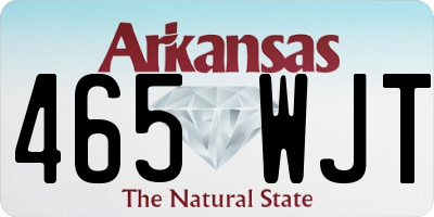 AR license plate 465WJT