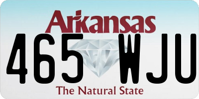 AR license plate 465WJU