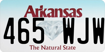 AR license plate 465WJW