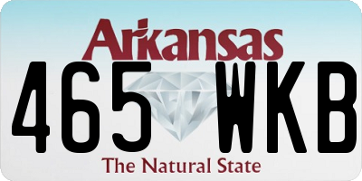 AR license plate 465WKB