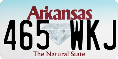 AR license plate 465WKJ
