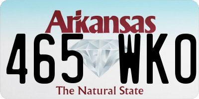 AR license plate 465WKO