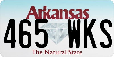 AR license plate 465WKS