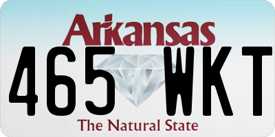 AR license plate 465WKT