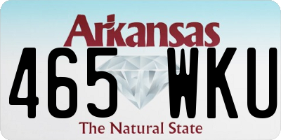 AR license plate 465WKU