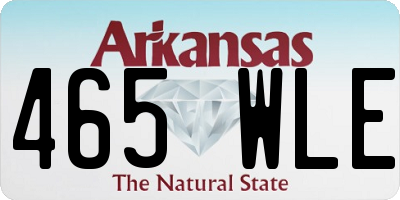 AR license plate 465WLE