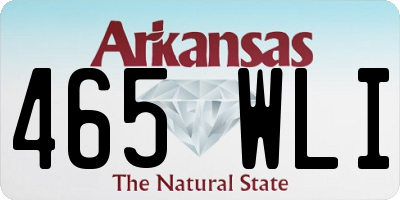 AR license plate 465WLI