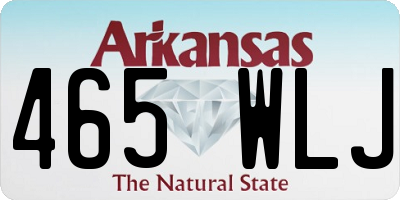 AR license plate 465WLJ