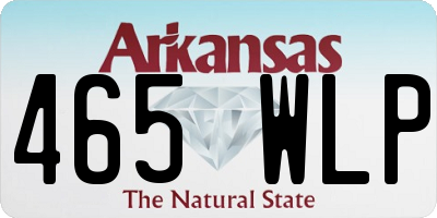 AR license plate 465WLP