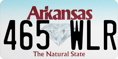 AR license plate 465WLR