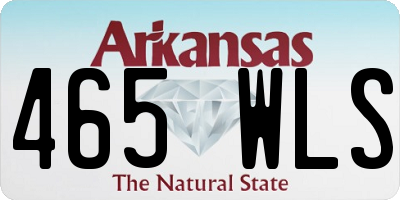 AR license plate 465WLS